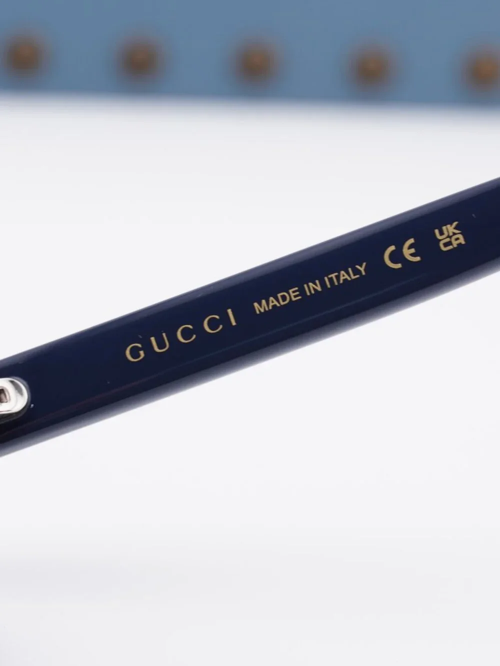 Gucci GG2106S 004 Square Sunglasses - Blue to Grey / Smoke